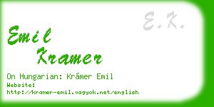 emil kramer business card