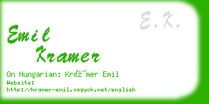 emil kramer business card